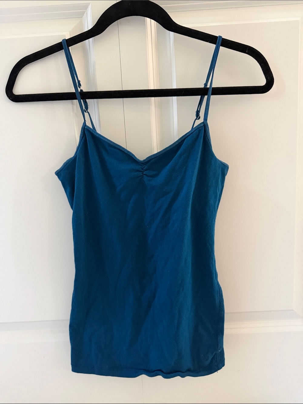 American Eagle Women’s Teal Blue Spaghetti Strap Cami Top Built in Bra Size XS